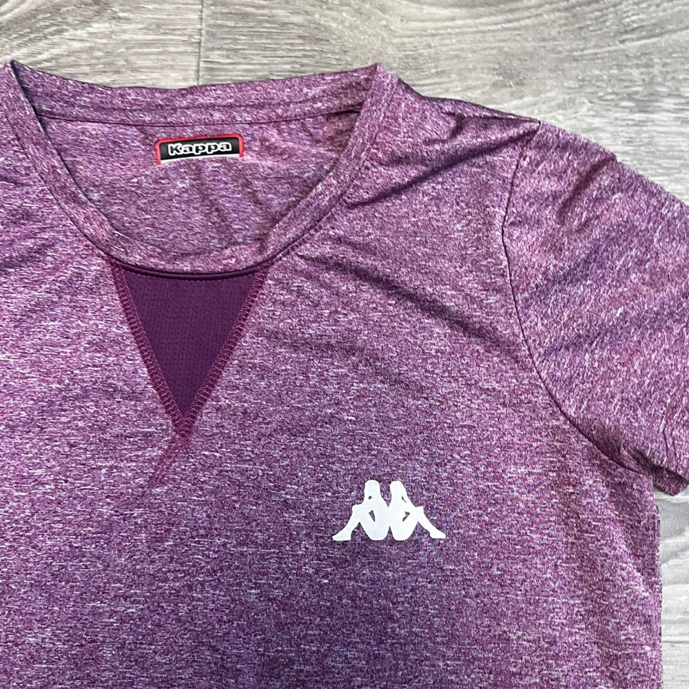 Kappa Athletic T-Shirt Purple Heathered Short Sleeve Top Medium 0187‎ - Picture 6 of 7